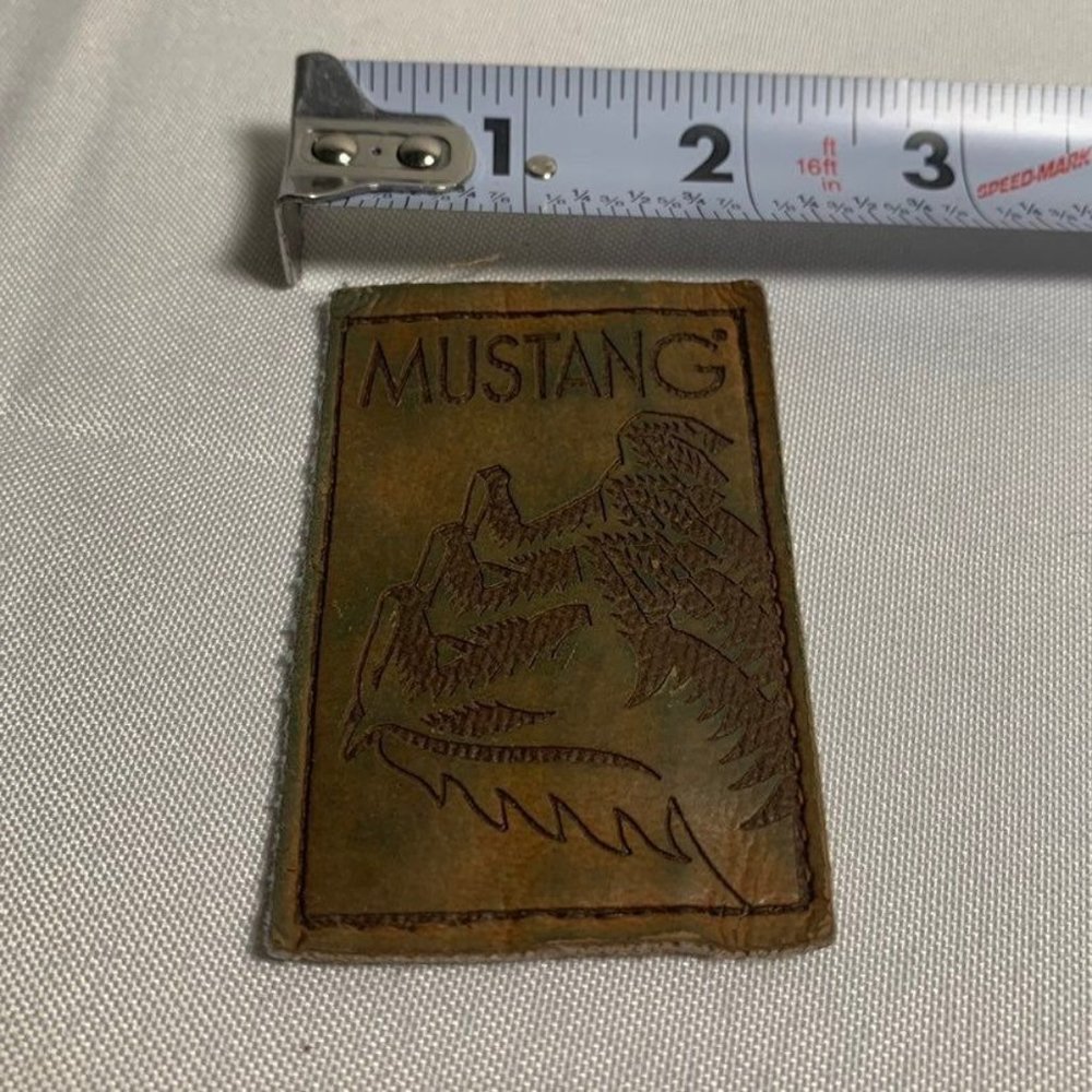 Vintage Mustang Patch 3 Mustangs Brown Rare